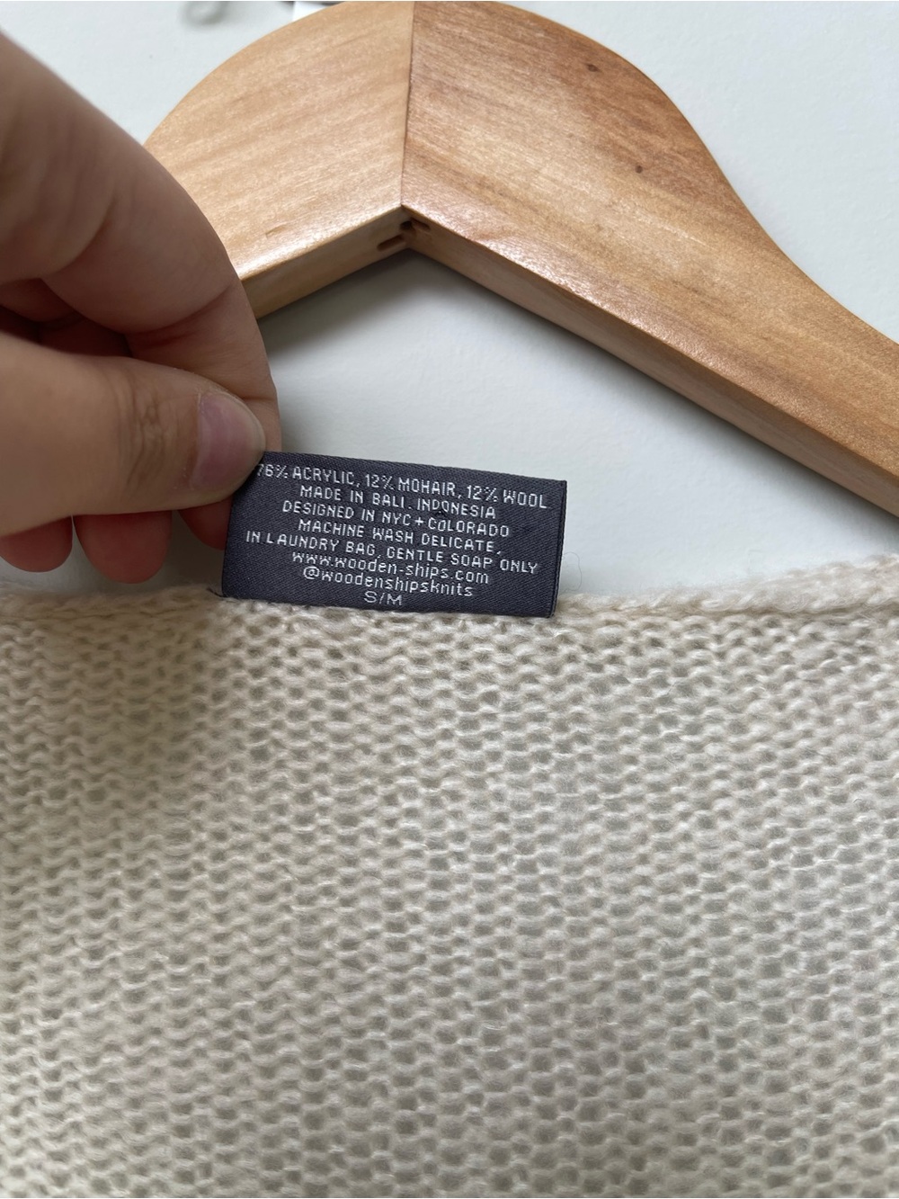 Wooden Ships | XOXO Graphic Wool Mohair Blend Lightweight Sweater S/M - Picture 7 of 7